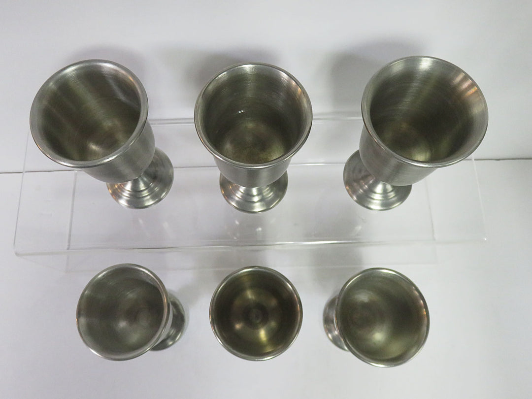 Colonial Pewter Goblets