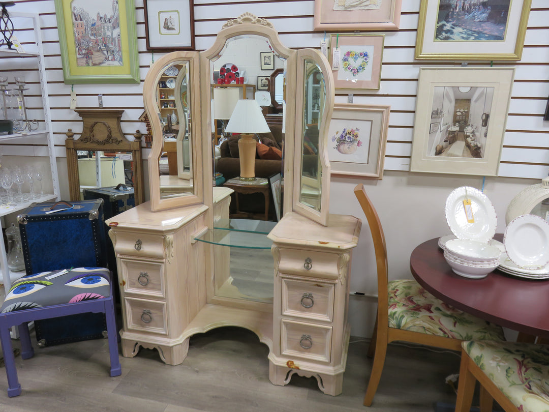 Whitewashed Pine Dressing Table