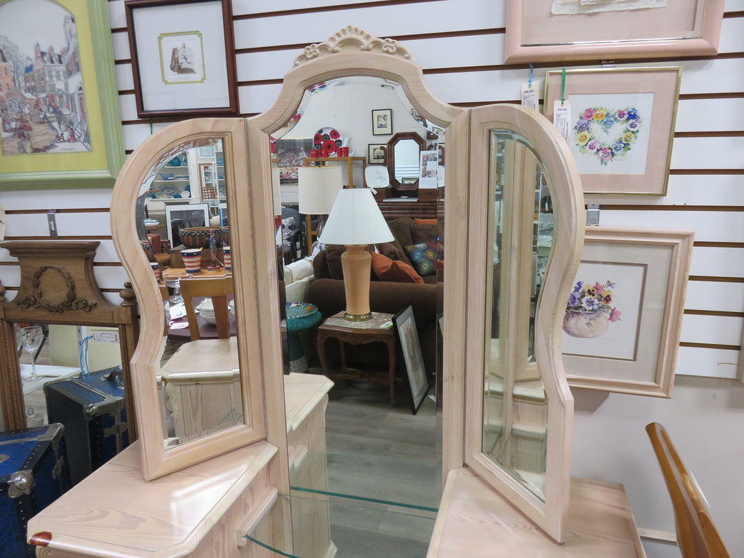 Whitewashed Pine Dressing Table