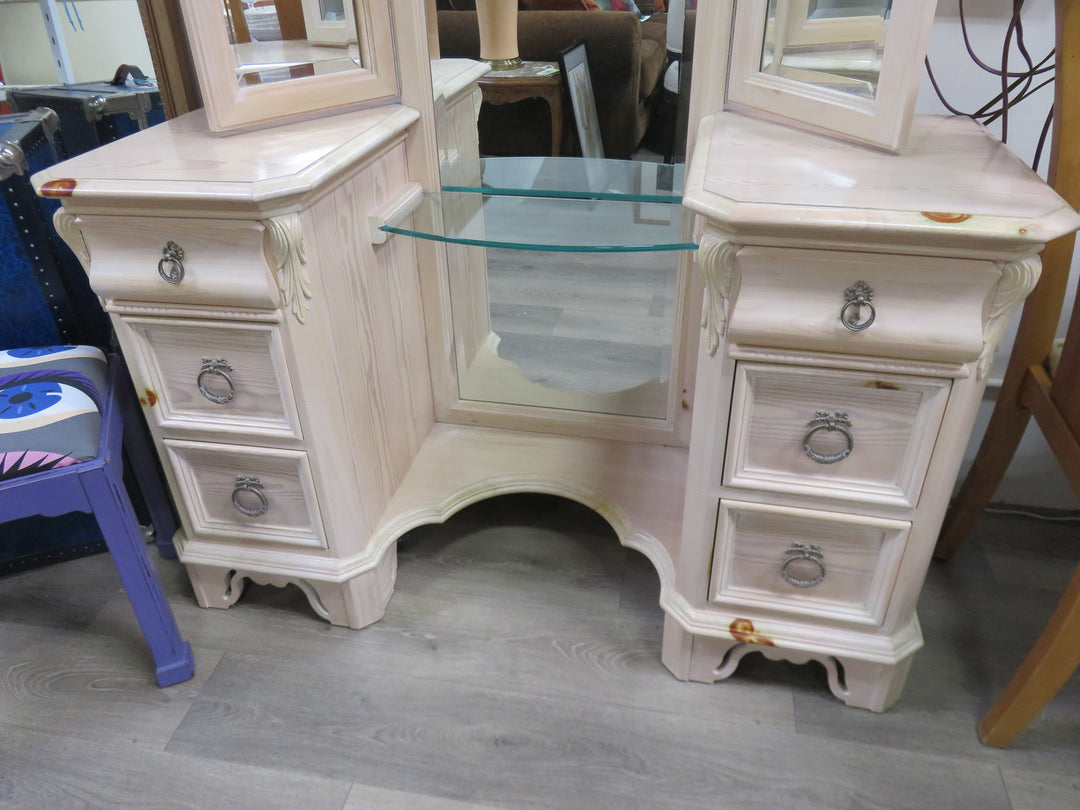 Whitewashed Pine Dressing Table
