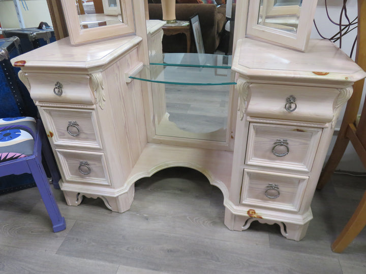 Whitewashed Pine Dressing Table