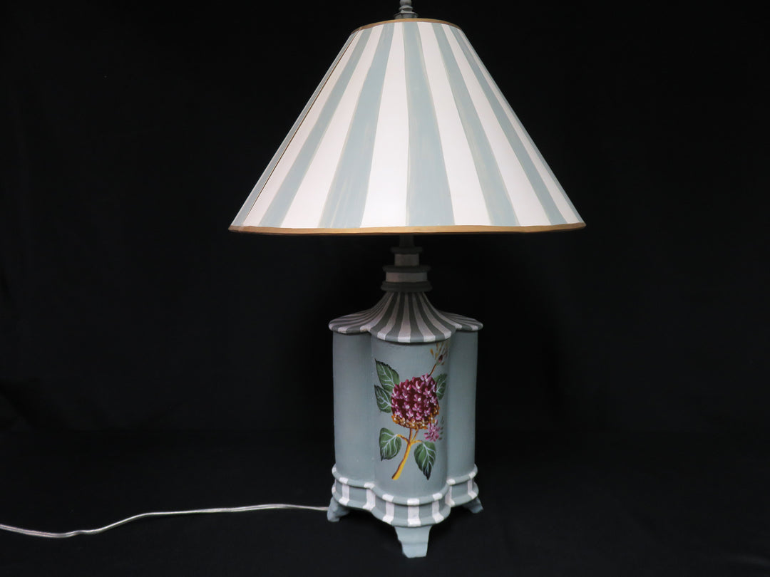 Hand-Painted Hydrangea Table Lamp