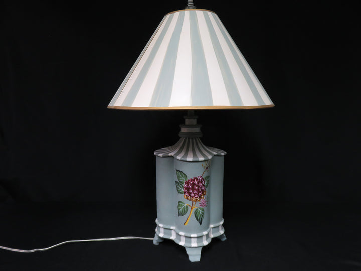 Hand-Painted Hydrangea Table Lamp