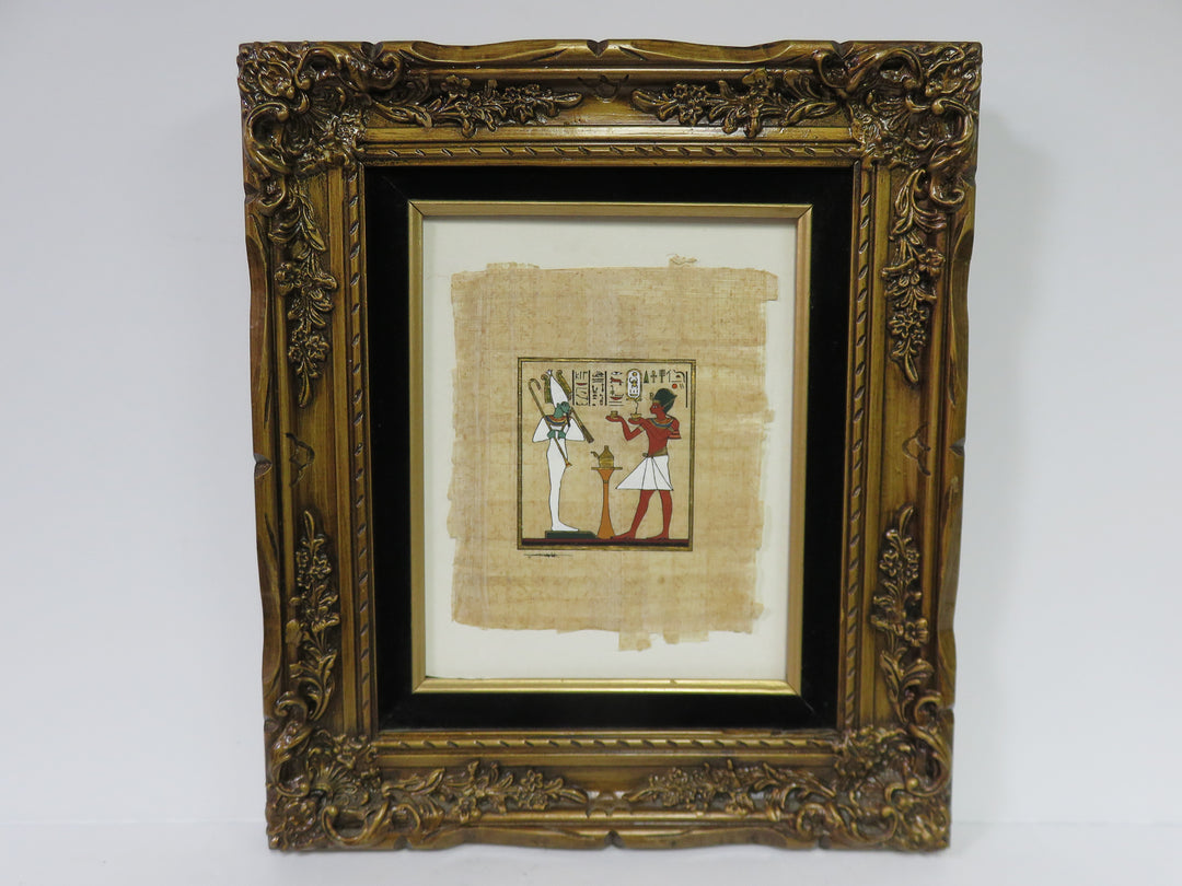Anubis and Thoth Papyrus Painting