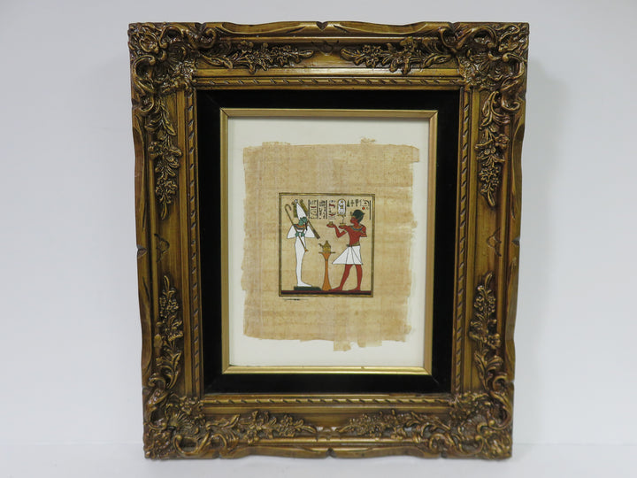 Anubis and Thoth Papyrus Painting