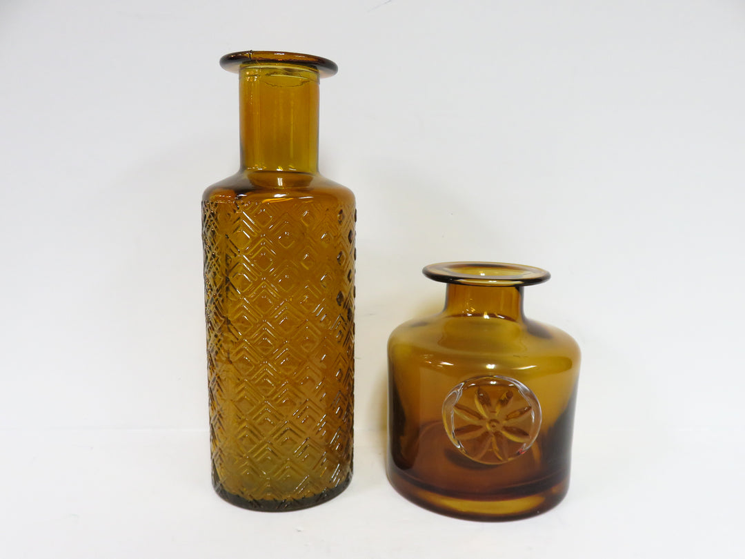 Amber Vase Duo