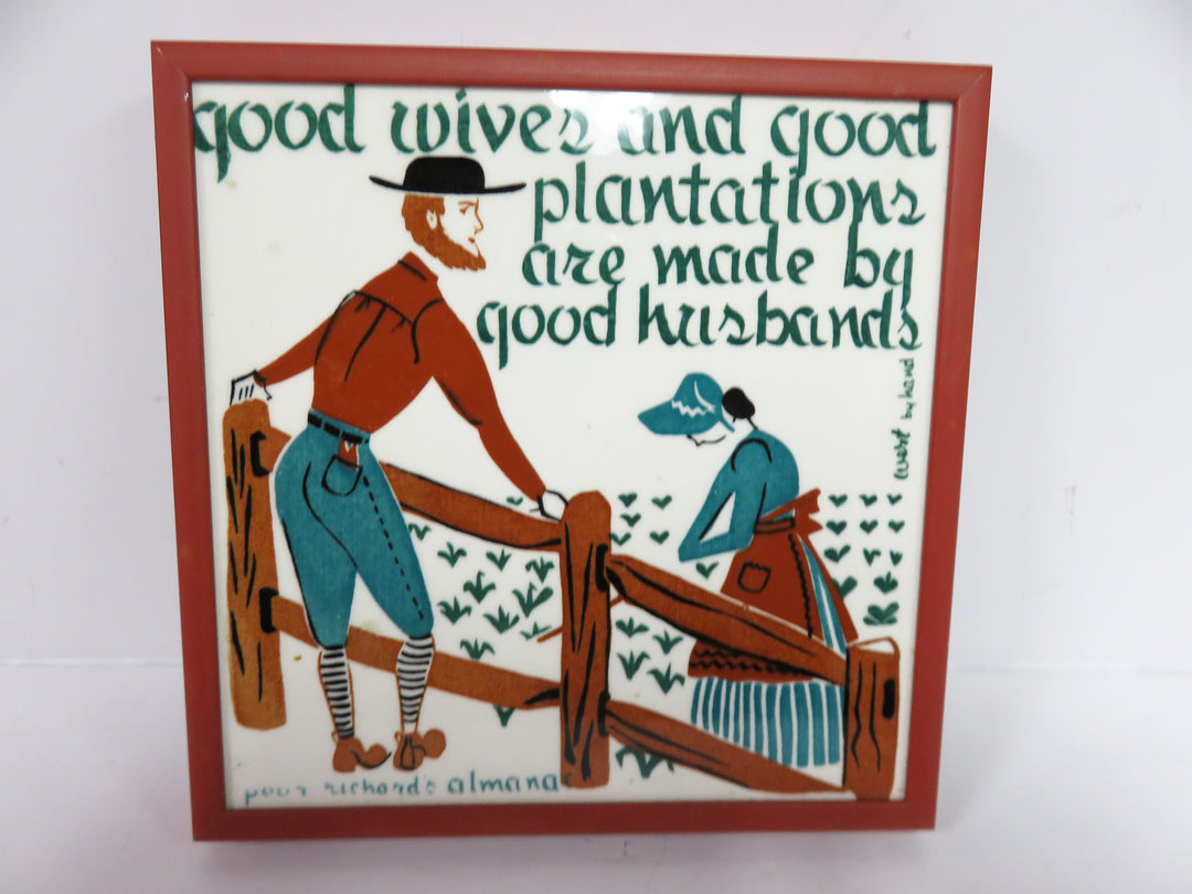 Framed Pair of Tiles