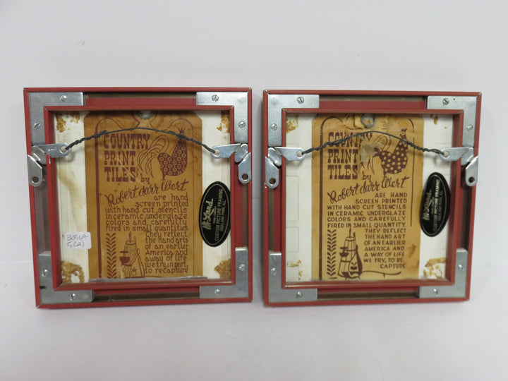 Framed Pair of Tiles