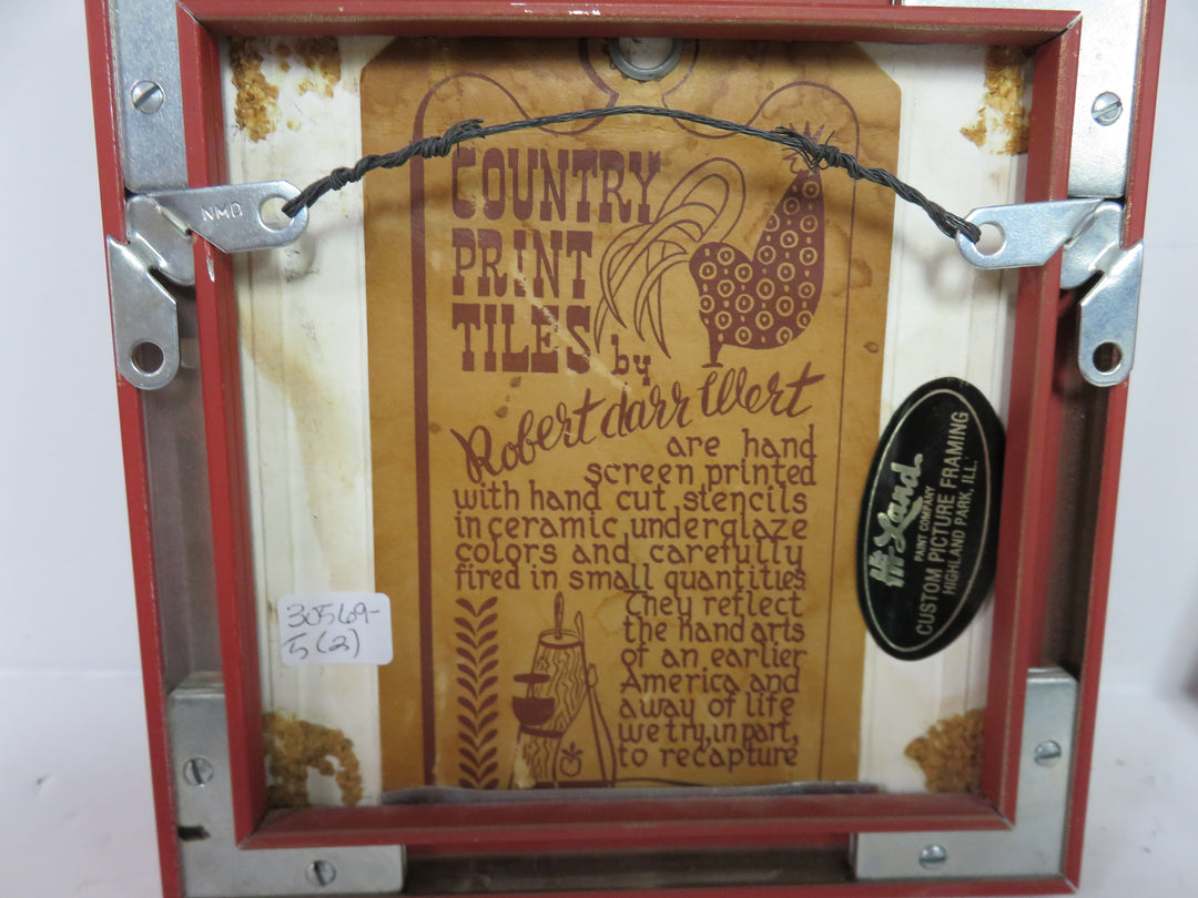 Framed Pair of Tiles