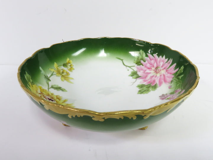 Hand Painted Footed Bowl