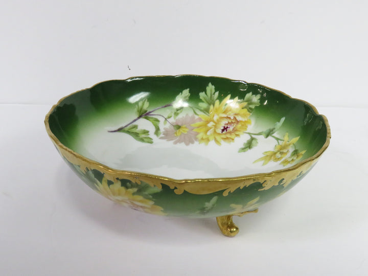 Hand Painted Footed Bowl