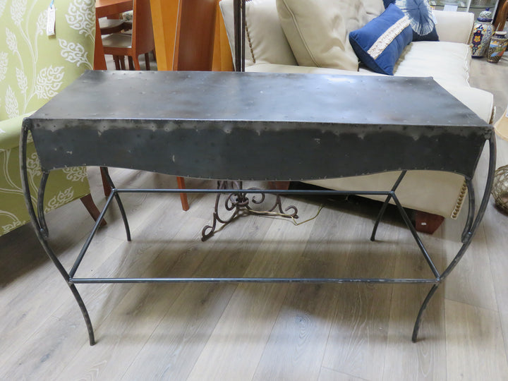 Rustic Steel Console Table