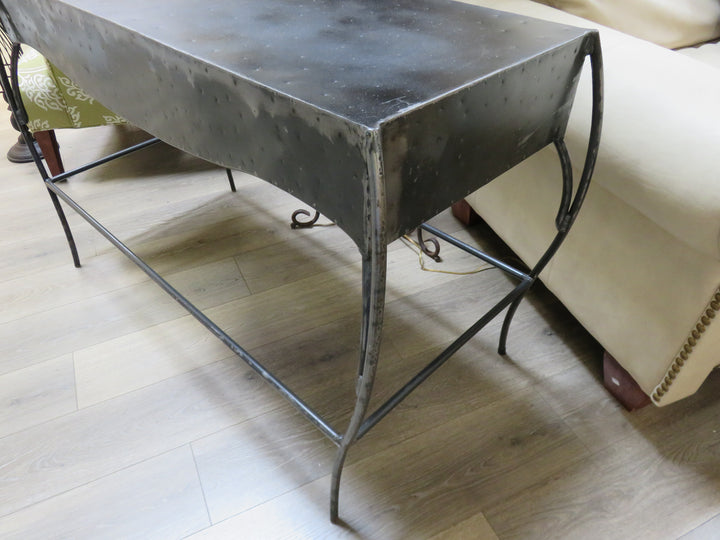 Rustic Steel Console Table