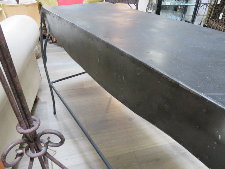 Rustic Steel Console Table