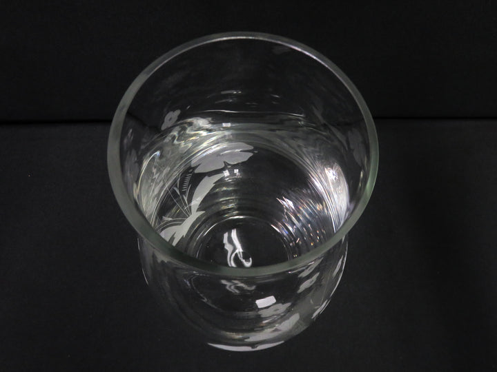 Frosted Floral Vase