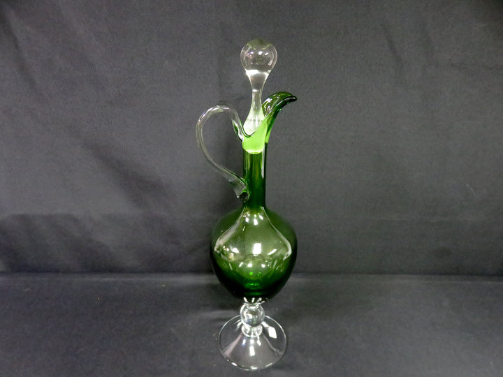 Vintage Empoli Decanter & Glass Set