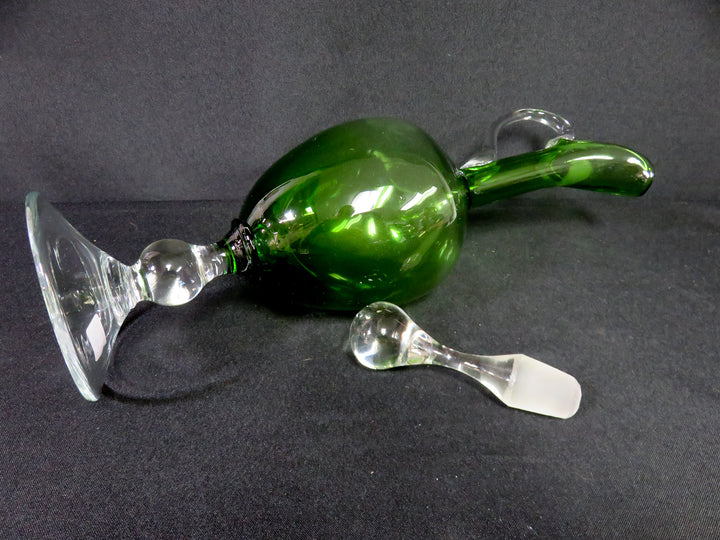 Vintage Empoli Decanter & Glass Set
