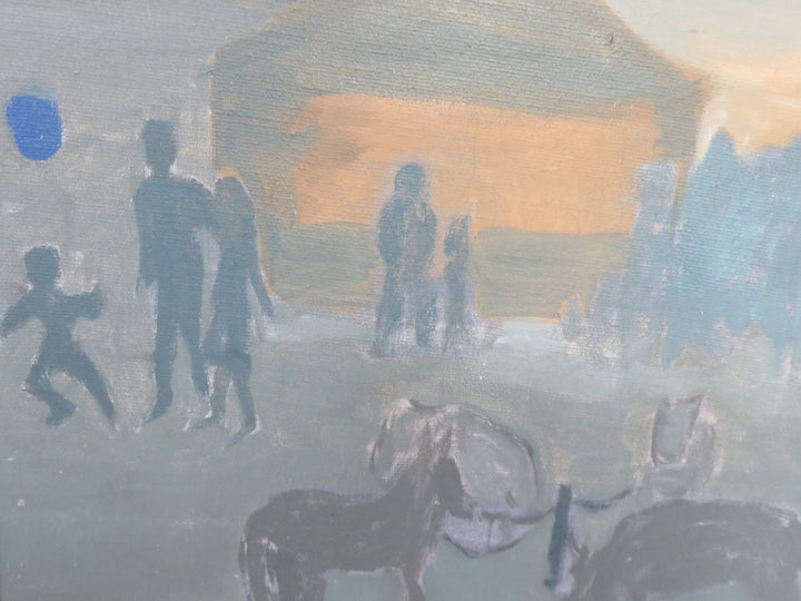 Primitive Style Carnival Night Scene