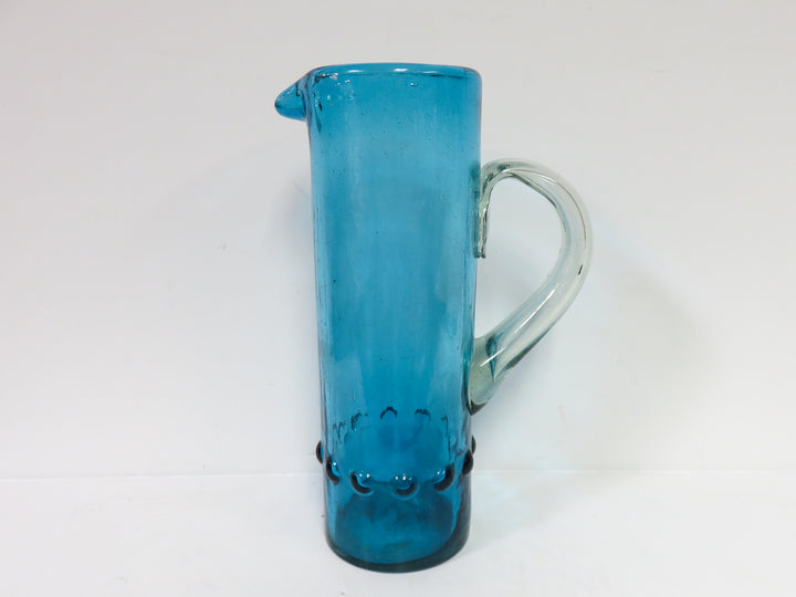 Teal Glass Pitcher