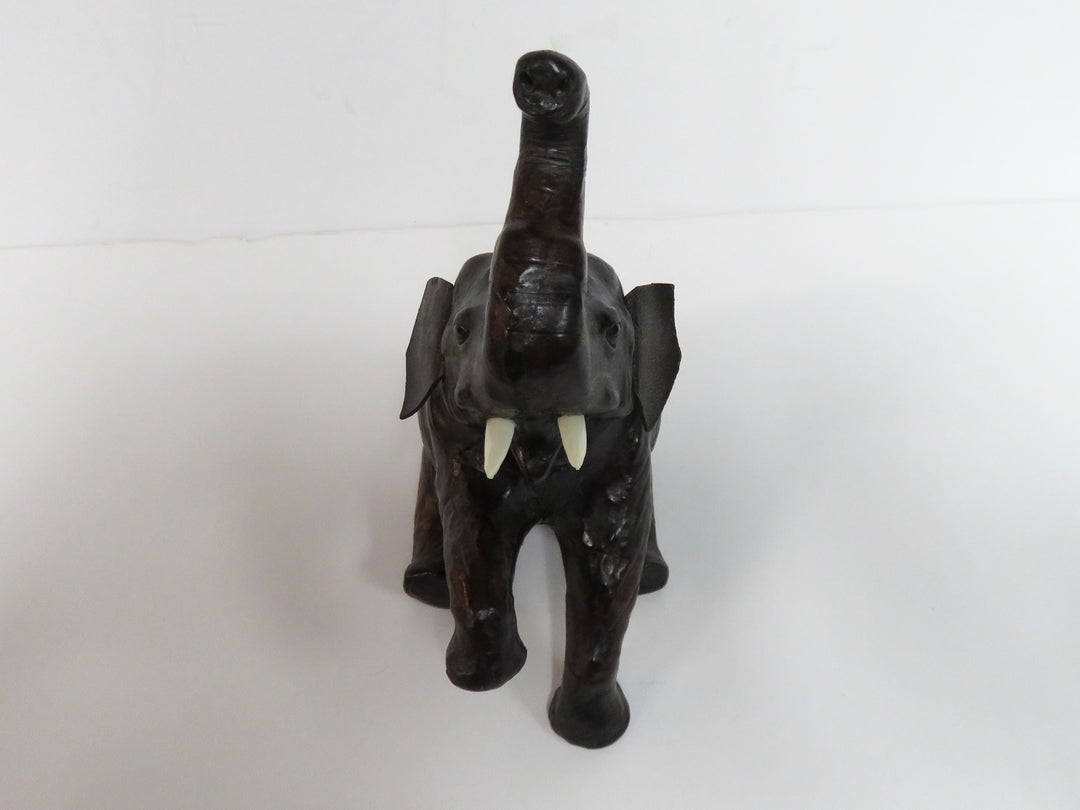 Vintage Leather Elephant Figurine