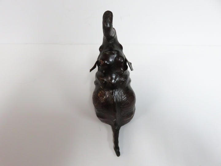 Vintage Leather Elephant Figurine