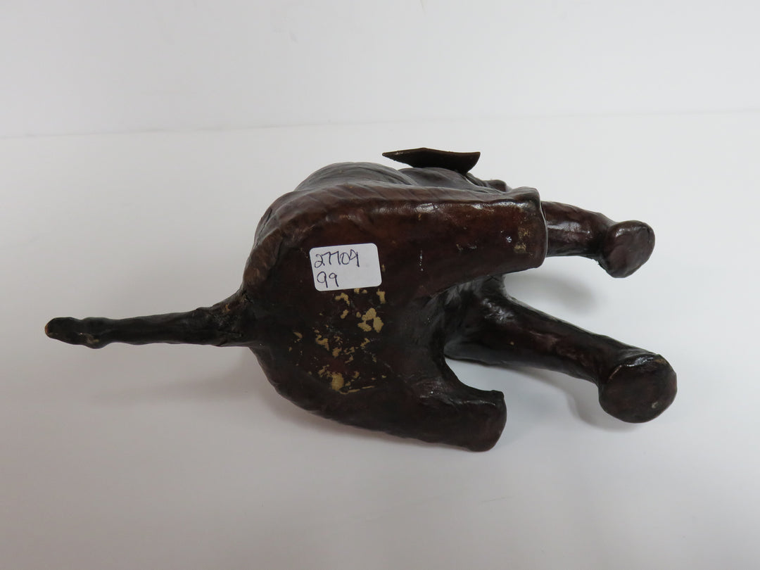 Vintage Leather Elephant Figurine