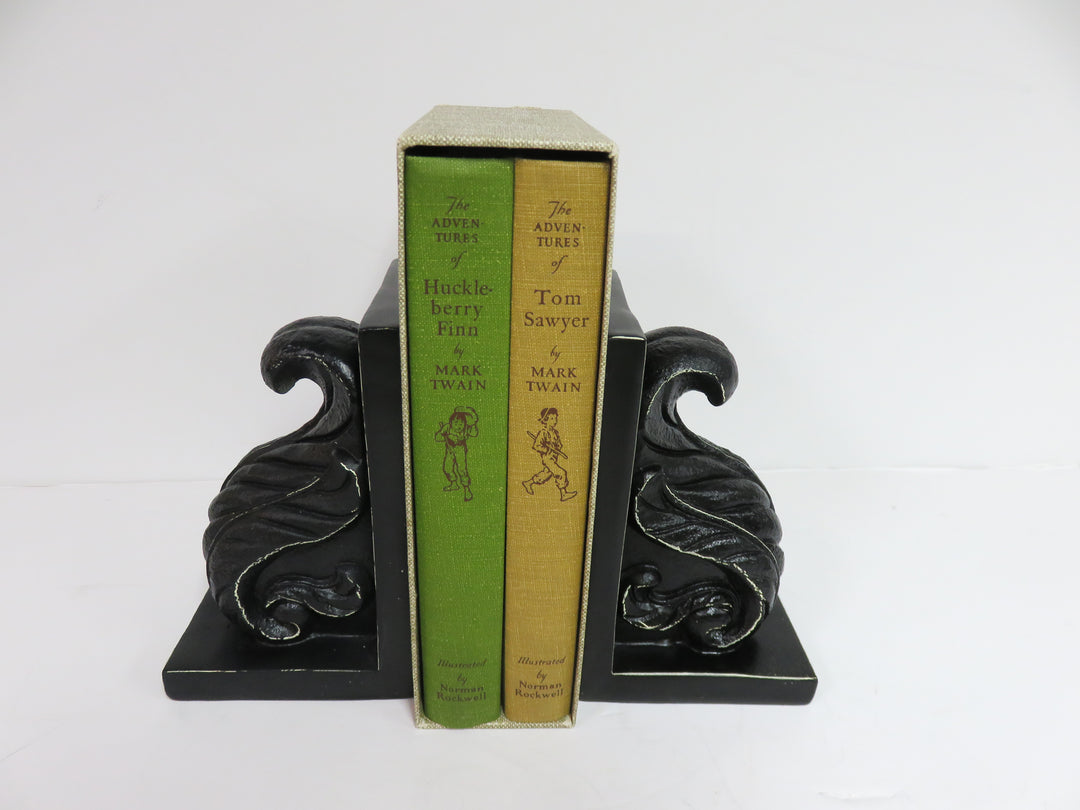 Black Scrolled Bookends