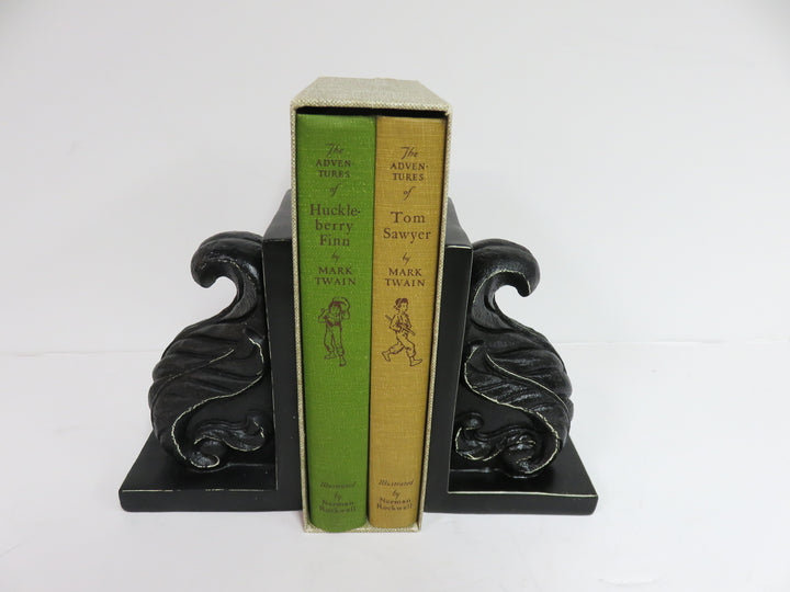 Black Scrolled Bookends