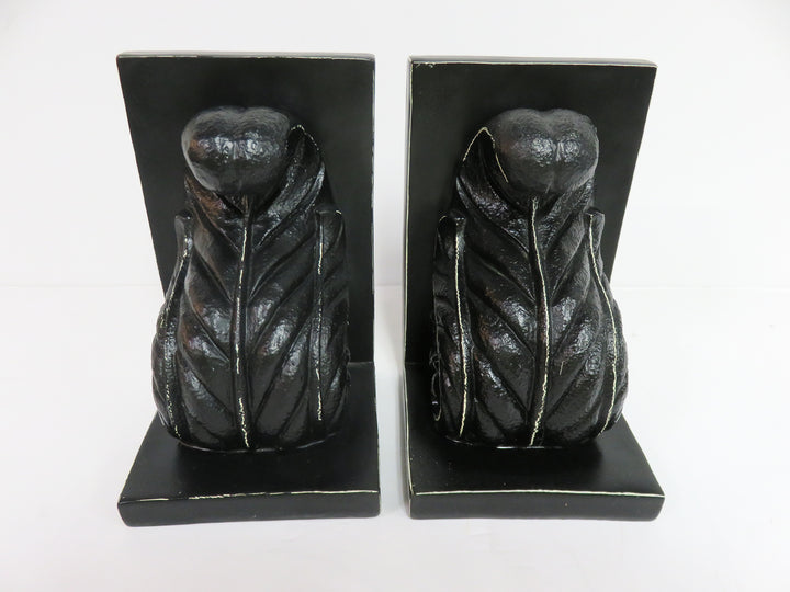 Black Scrolled Bookends
