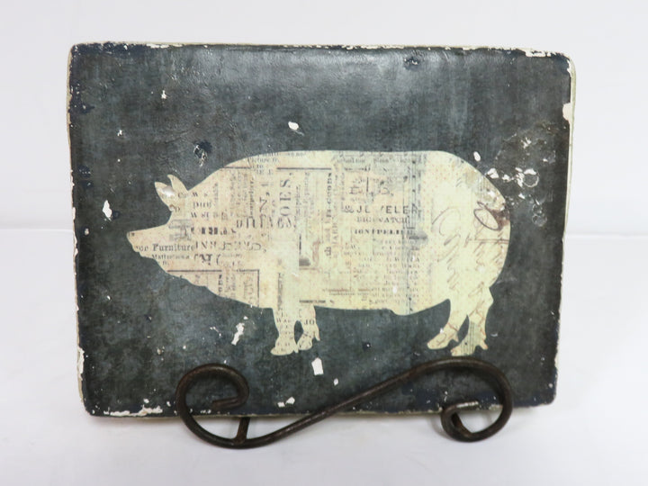 Pig Plaque on Stand