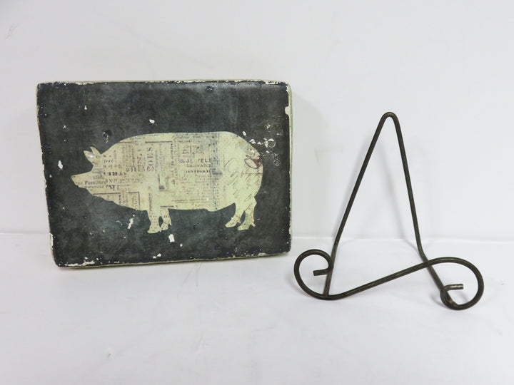 Pig Plaque on Stand