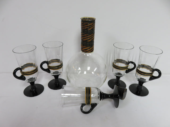 Vintage Decanter and Glass Set