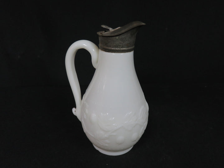 Milk Glass Syrup Pitcher