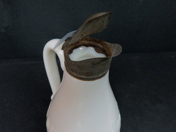 Milk Glass Syrup Pitcher