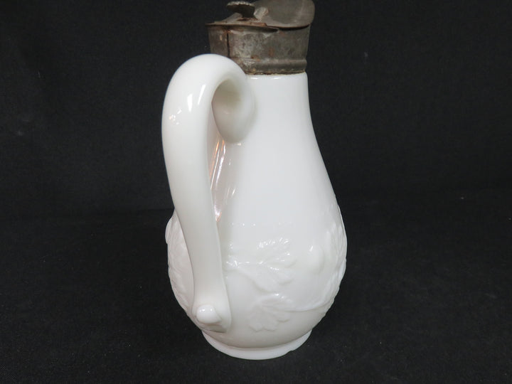 Milk Glass Syrup Pitcher