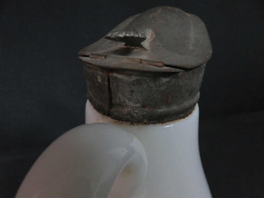 Milk Glass Syrup Pitcher