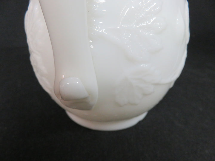 Milk Glass Syrup Pitcher