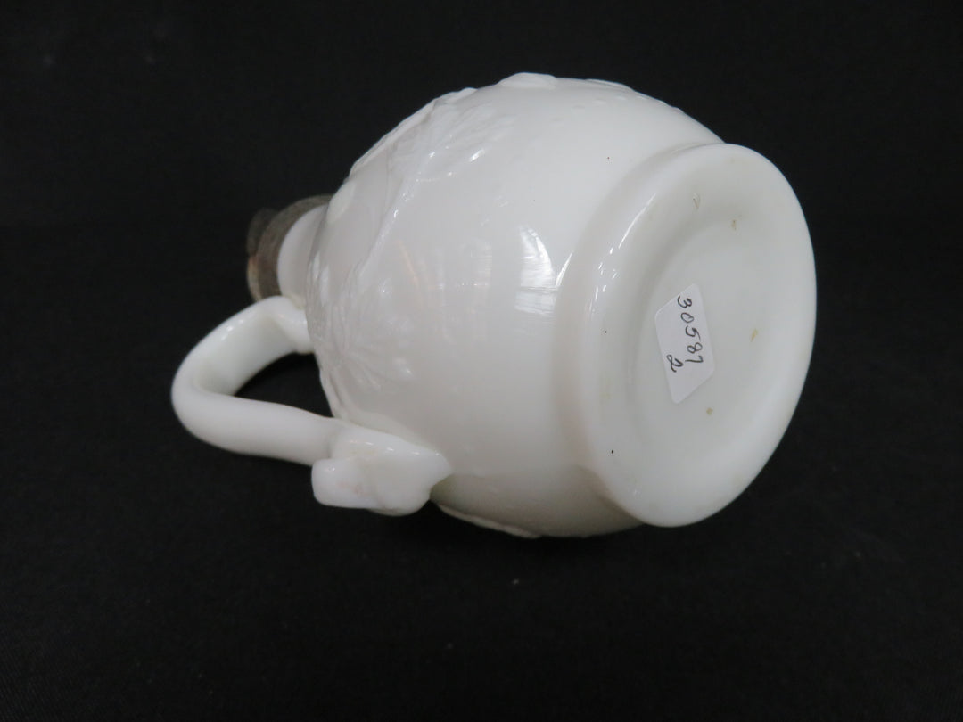 Milk Glass Syrup Pitcher