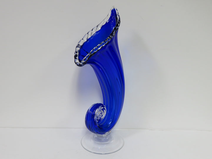 Cornucopia Art Glass Vase
