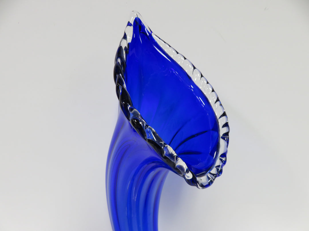 Cornucopia Art Glass Vase