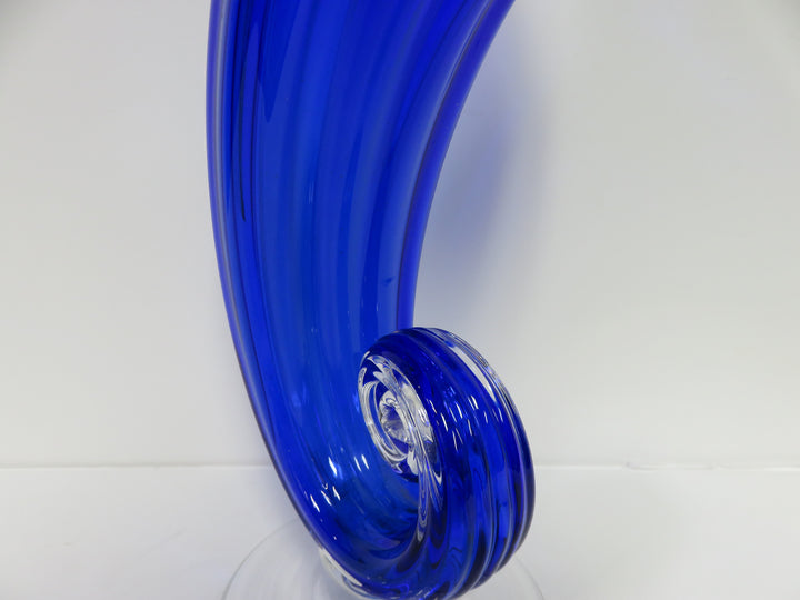 Cornucopia Art Glass Vase