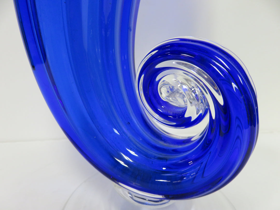 Cornucopia Art Glass Vase