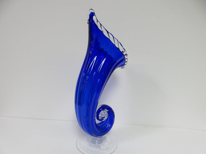 Cornucopia Art Glass Vase