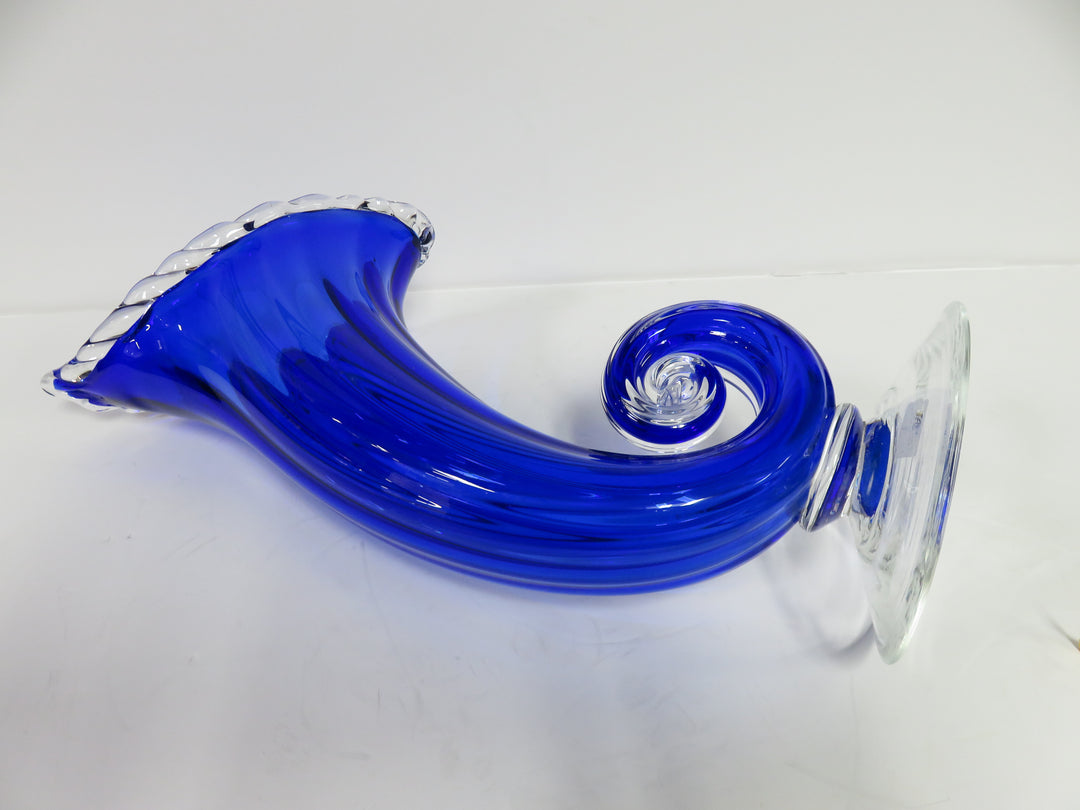 Cornucopia Art Glass Vase