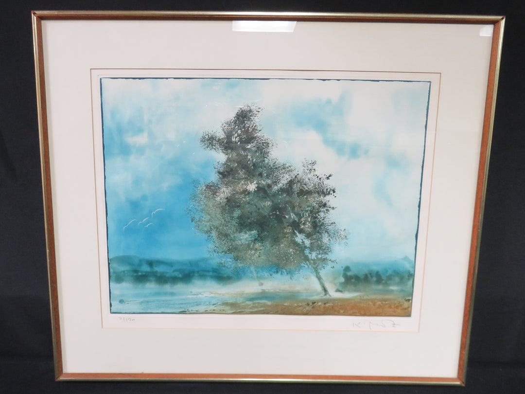 Tree with Birds Aquatint