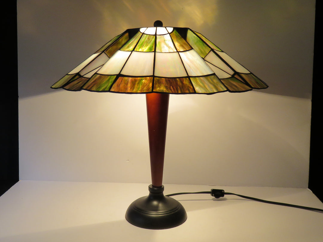 Slag Glass Table Lamp