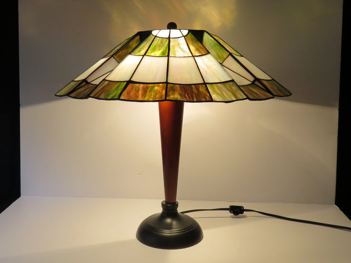 Slag Glass Table Lamp