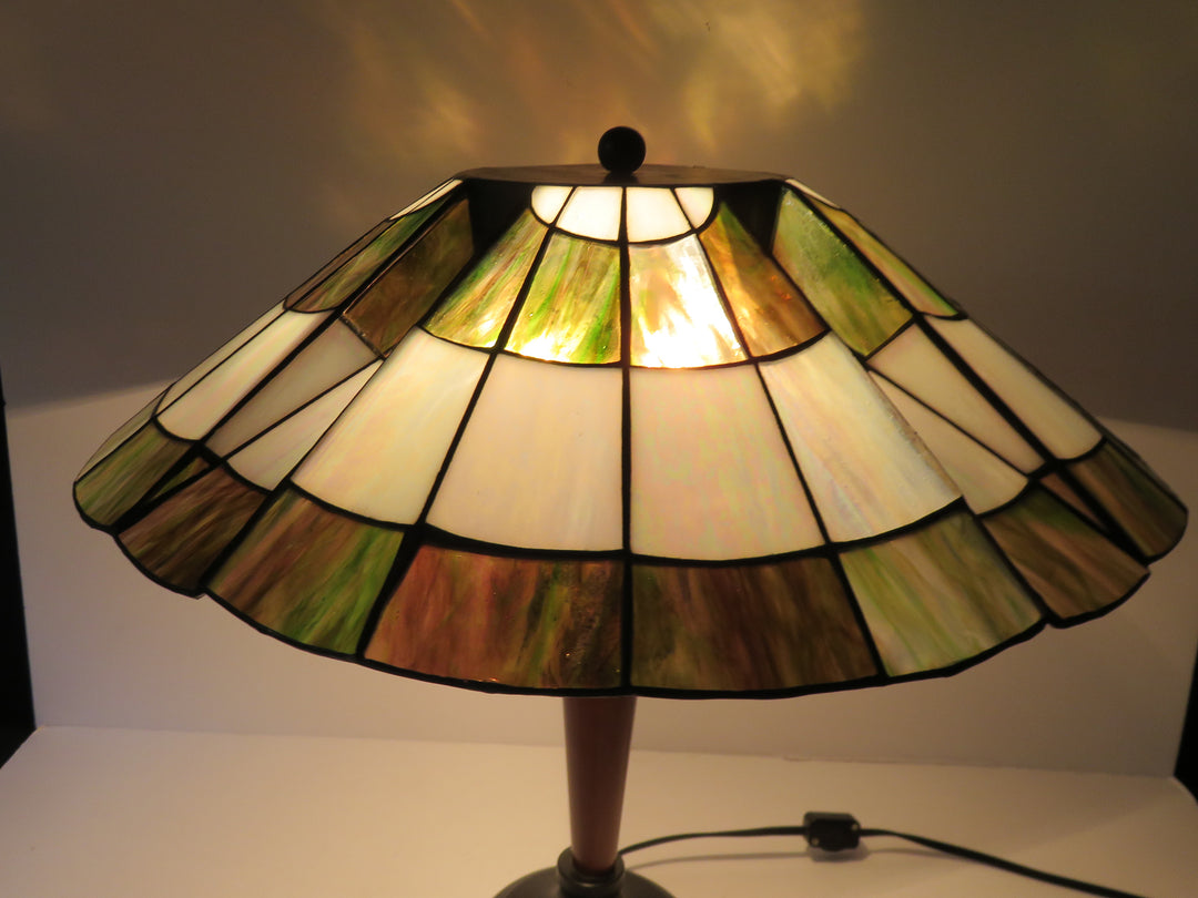 Slag Glass Table Lamp