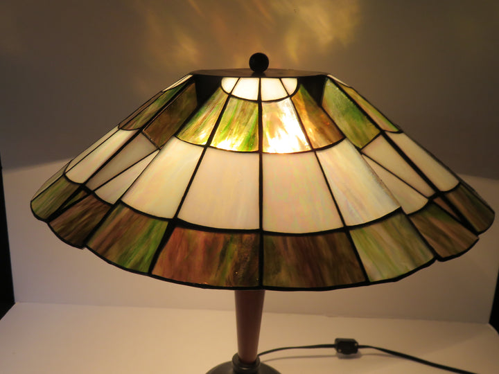 Slag Glass Table Lamp