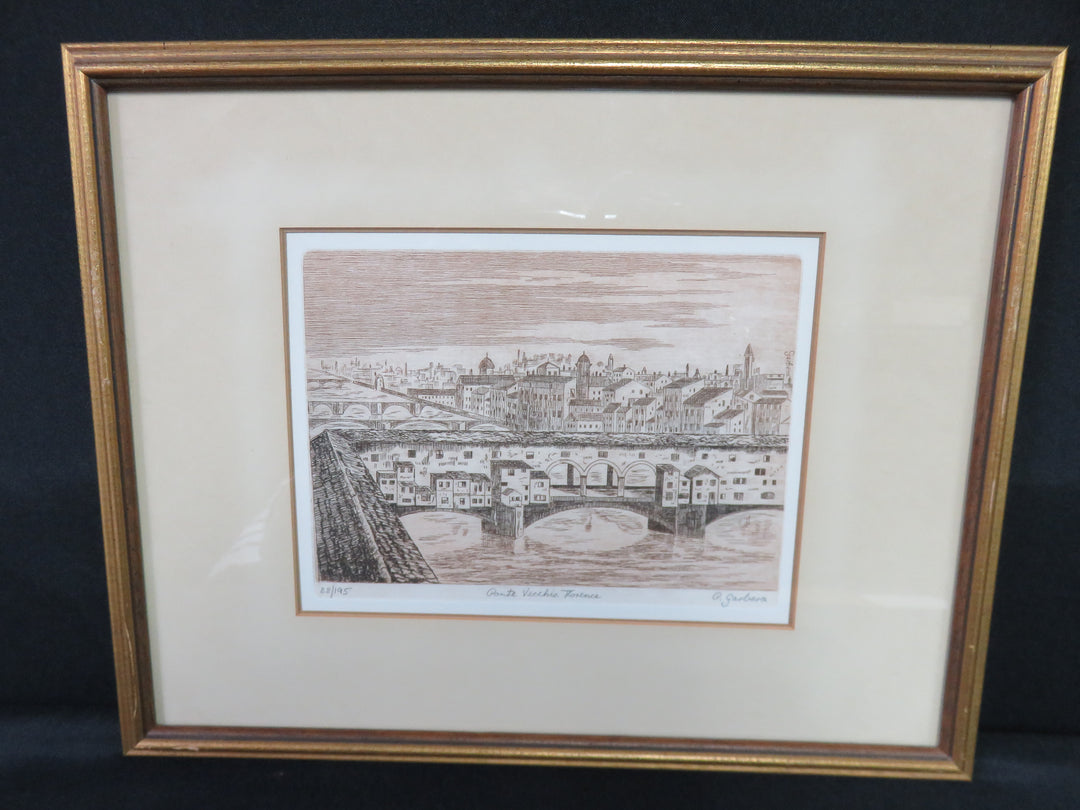 Pontevecchio Etching